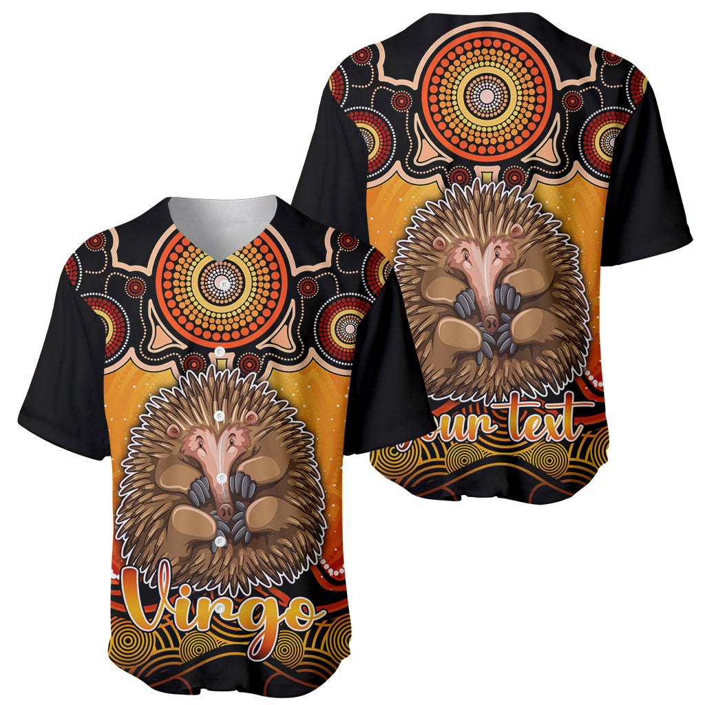 personalised-australia-virgo-echidna-zodiac-baseball-jersey-auz-astrology-aboriginal-red