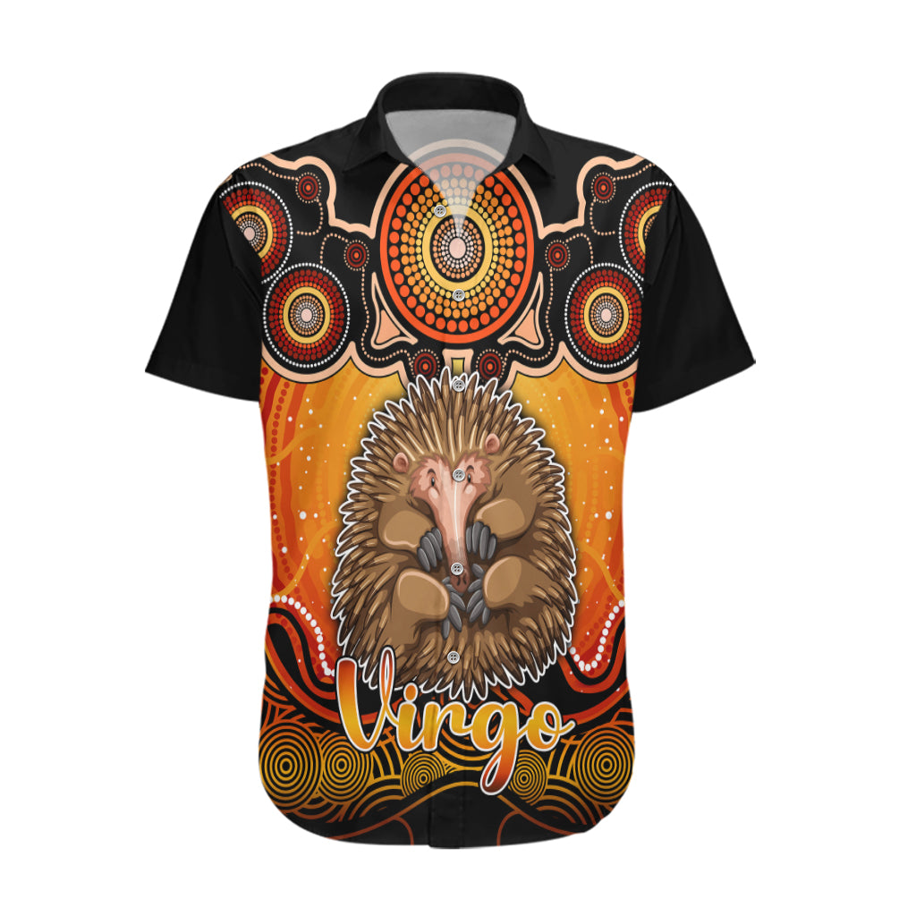 personalised-australia-virgo-echidna-zodiac-hawaiian-shirt-auz-astrology-aboriginal-red