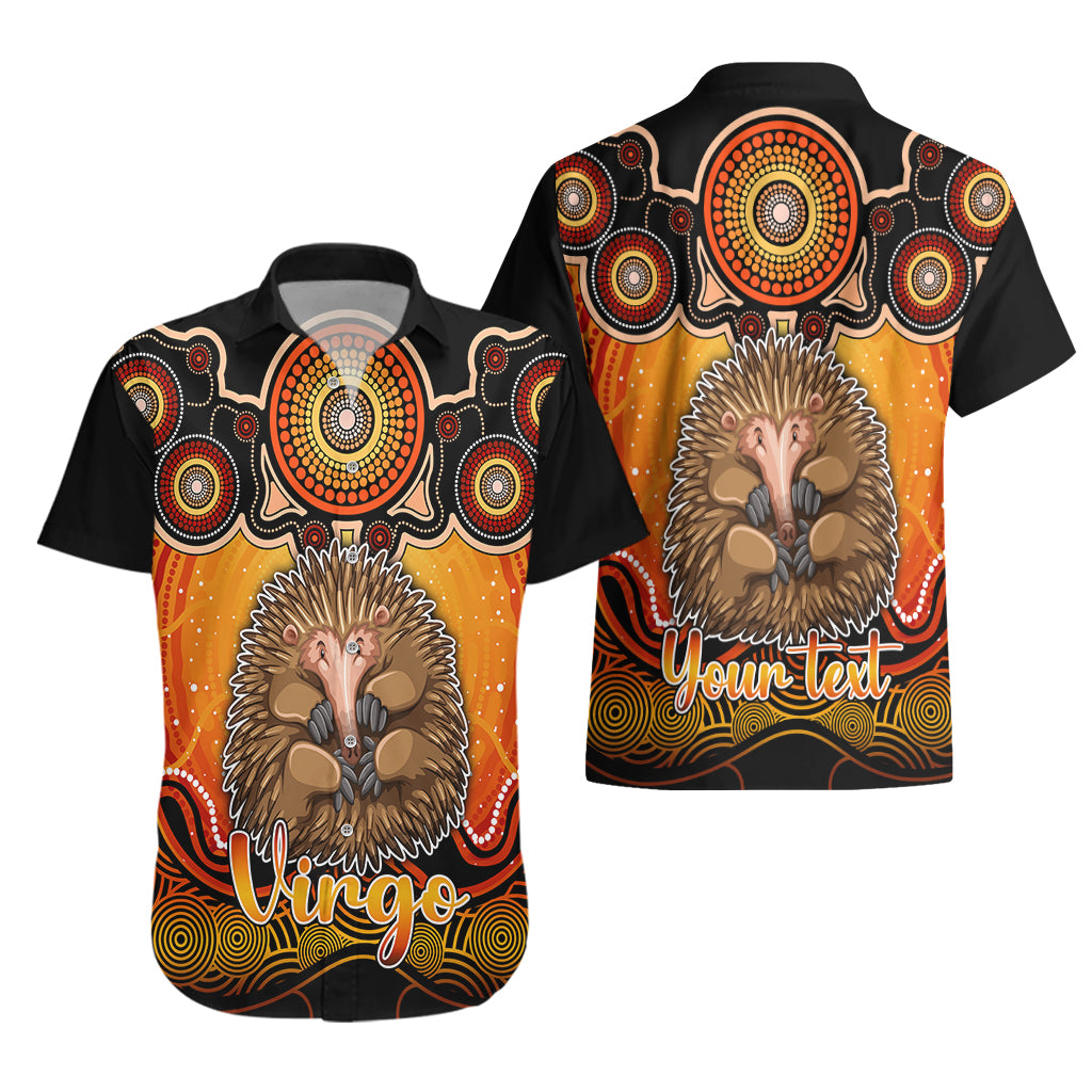 personalised-australia-virgo-echidna-zodiac-hawaiian-shirt-auz-astrology-aboriginal-red