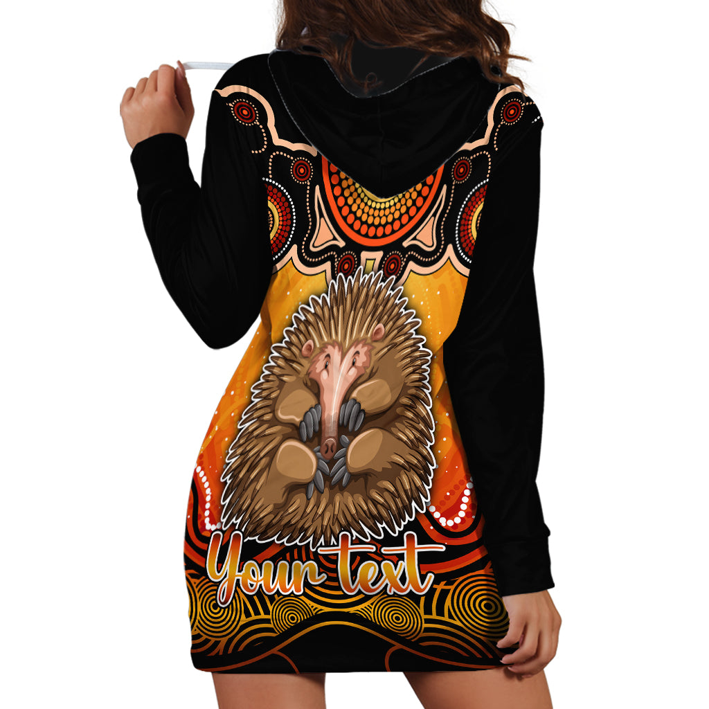 personalised-australia-virgo-echidna-zodiac-hoodie-dress-auz-astrology-aboriginal-red