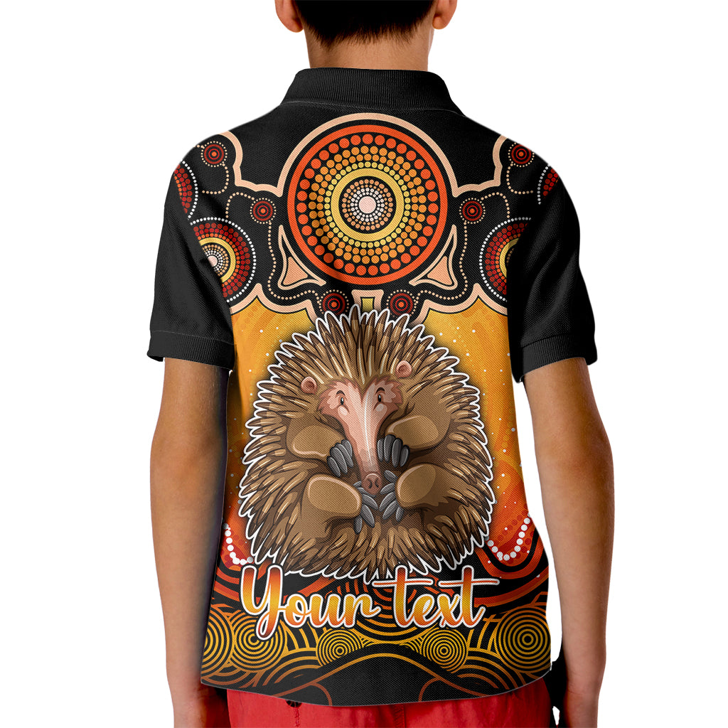 personalised-australia-virgo-echidna-zodiac-kid-polo-shirt-auz-astrology-aboriginal-red