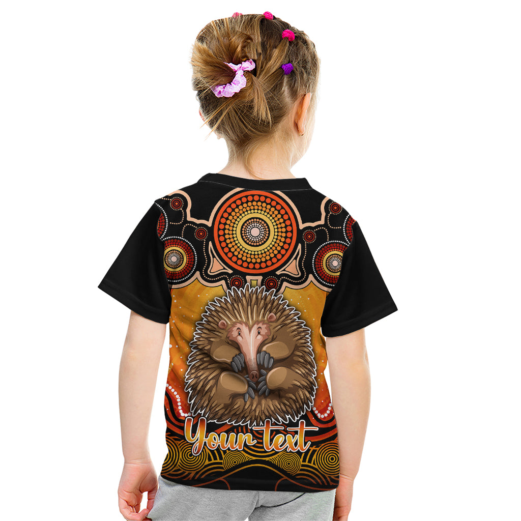 personalised-australia-virgo-echidna-zodiac-kid-t-shirt-auz-astrology-aboriginal-red