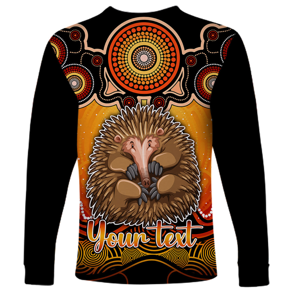 personalised-australia-virgo-echidna-zodiac-long-sleeve-shirt-auz-astrology-aboriginal-red