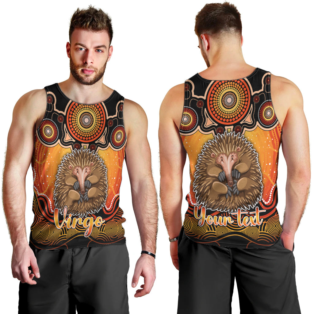 personalised-australia-virgo-echidna-zodiac-men-tank-top-auz-astrology-aboriginal-red