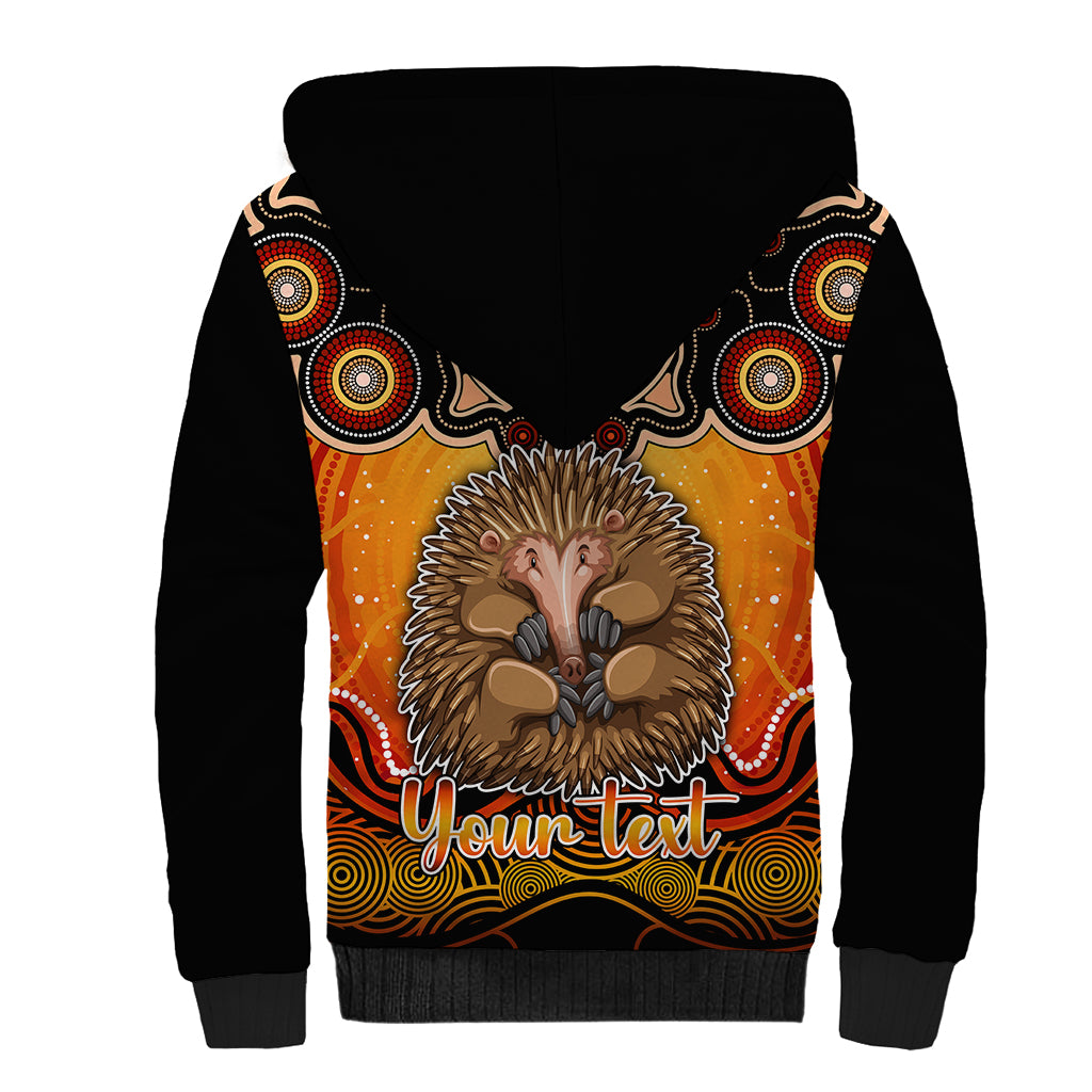 personalised-australia-virgo-echidna-zodiac-sherpa-hoodie-auz-astrology-aboriginal-red