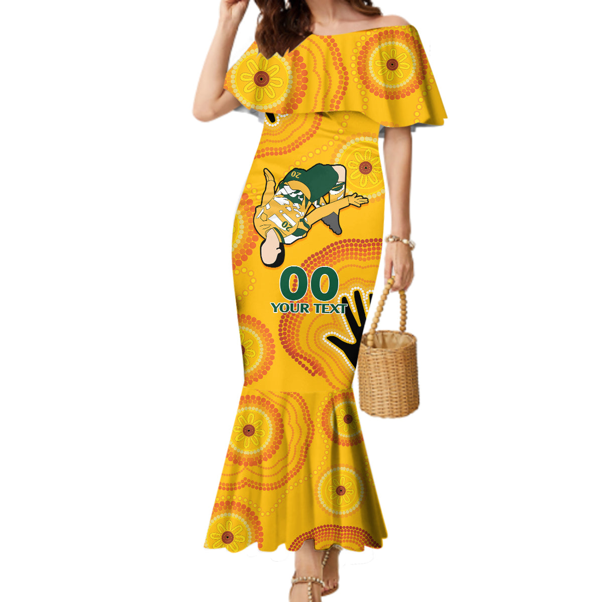 custom-sam-kerr-matildas-mermaid-dress-australia-soccer-world-cup-2023-quater-final