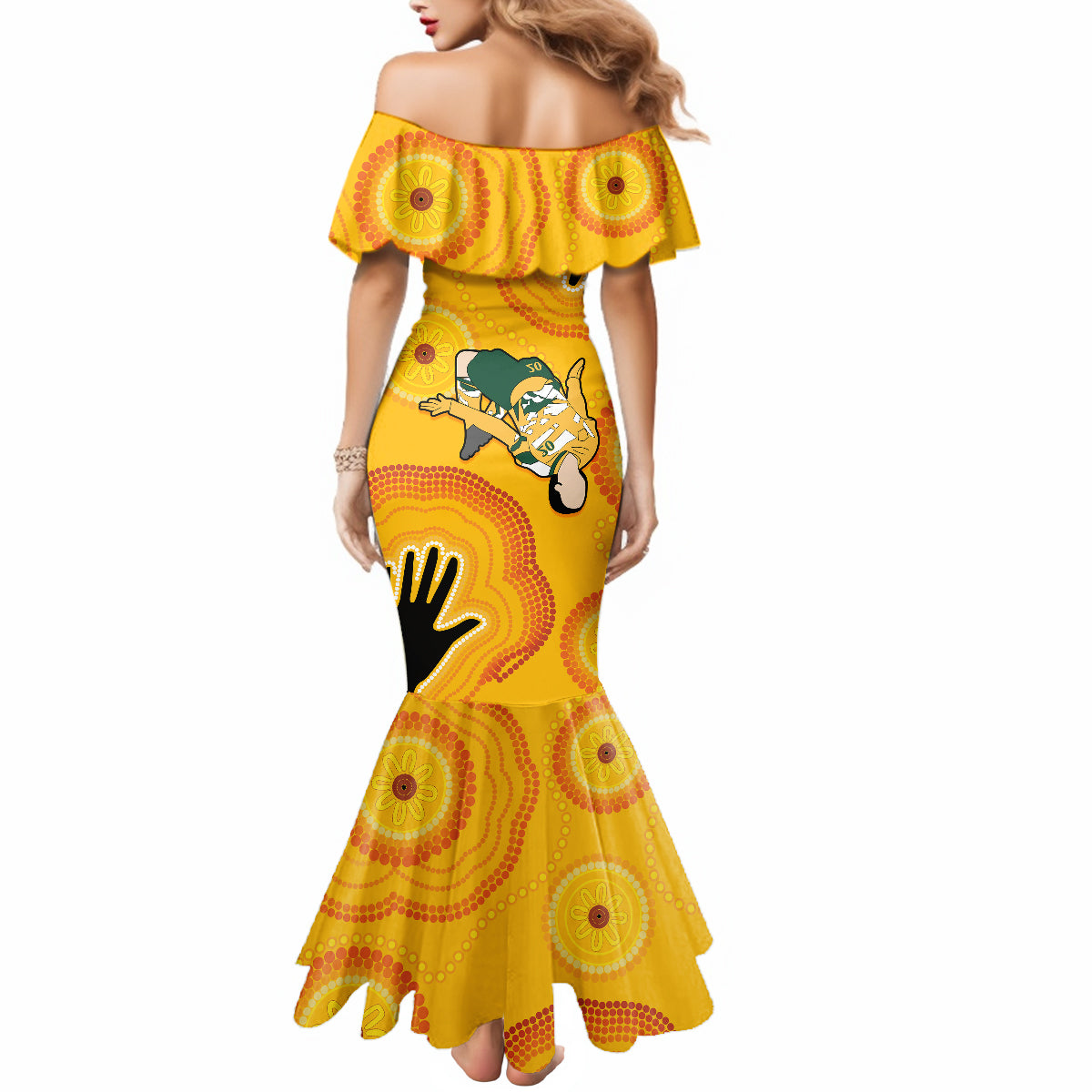 custom-sam-kerr-matildas-mermaid-dress-australia-soccer-world-cup-2023-quater-final