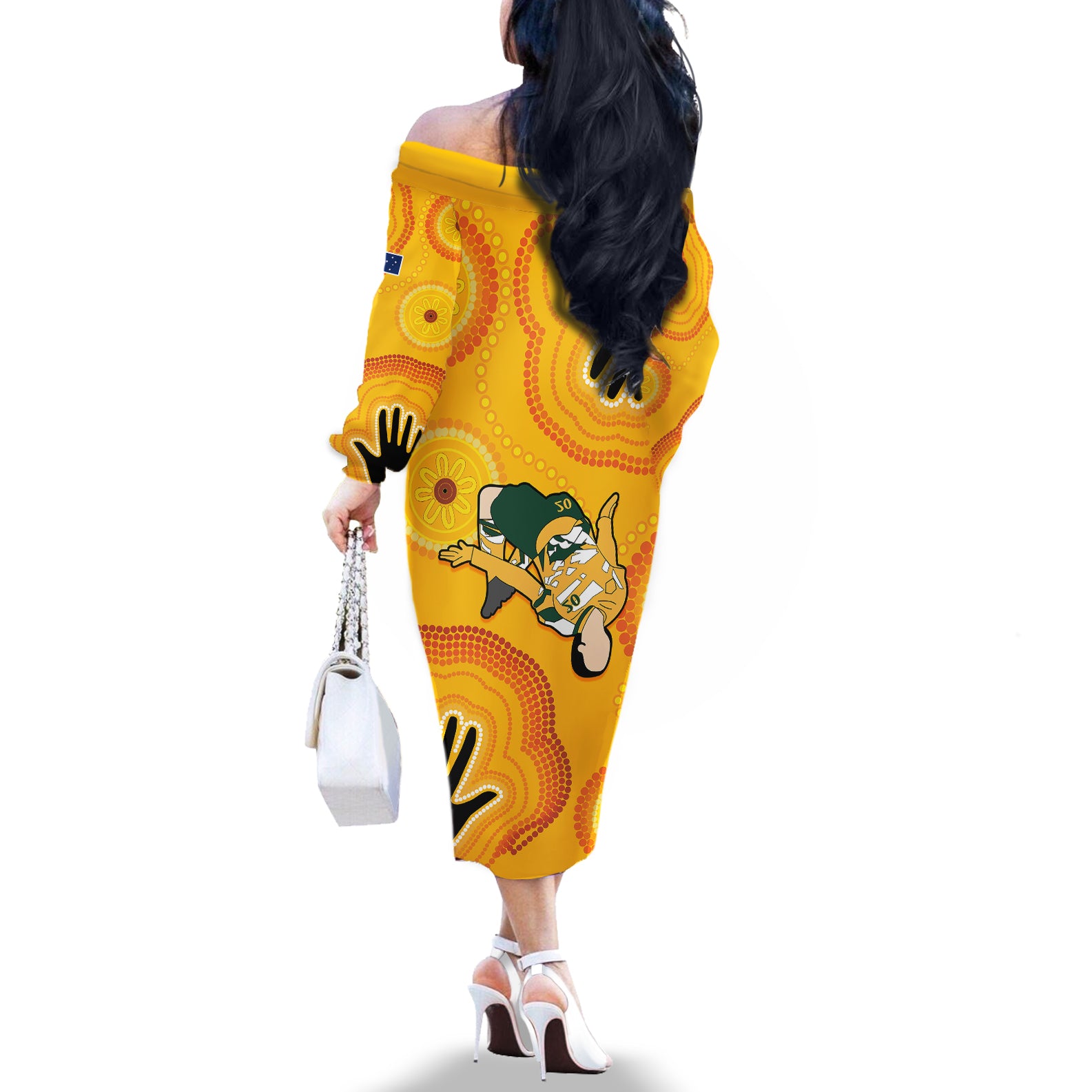 custom-sam-kerr-matildas-off-the-shoulder-long-sleeve-dress-australia-soccer-world-cup-2023-quater-final