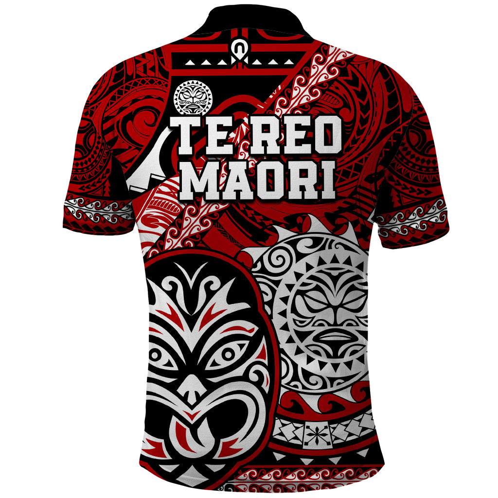 Te Reo Maori New Zealand Polo Shirt Aotearoa Kia Haka Maori Tribal Tattoo Red Style LT9