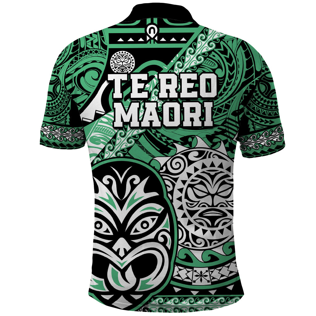 Te Reo Maori New Zealand Polo Shirt Aotearoa Kia Haka Maori Tribal Tattoo Green Style LT9