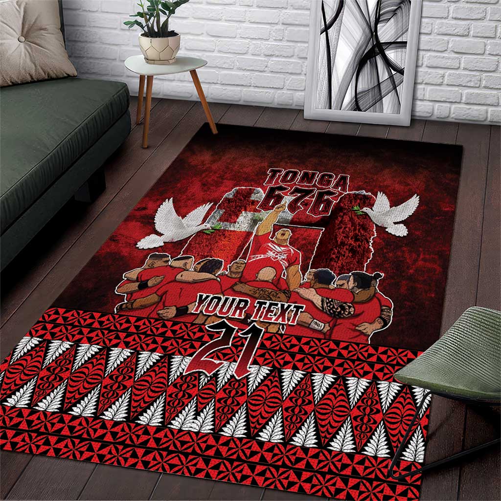 Custom Tonga 676 Haʻamonga ʻa Maui Area Rug Tongan Sipi Tau Unique Dance