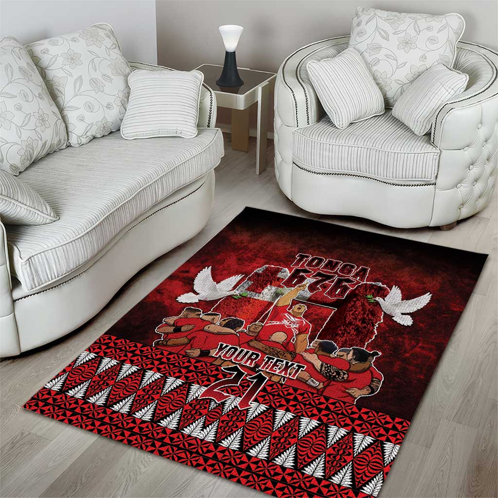 Custom Tonga 676 Haʻamonga ʻa Maui Area Rug Tongan Sipi Tau Unique Dance