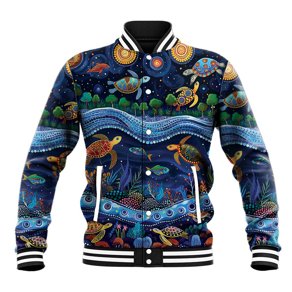 Australian Landscapes Baseball Jacket Aboriginal Dreamtime Story