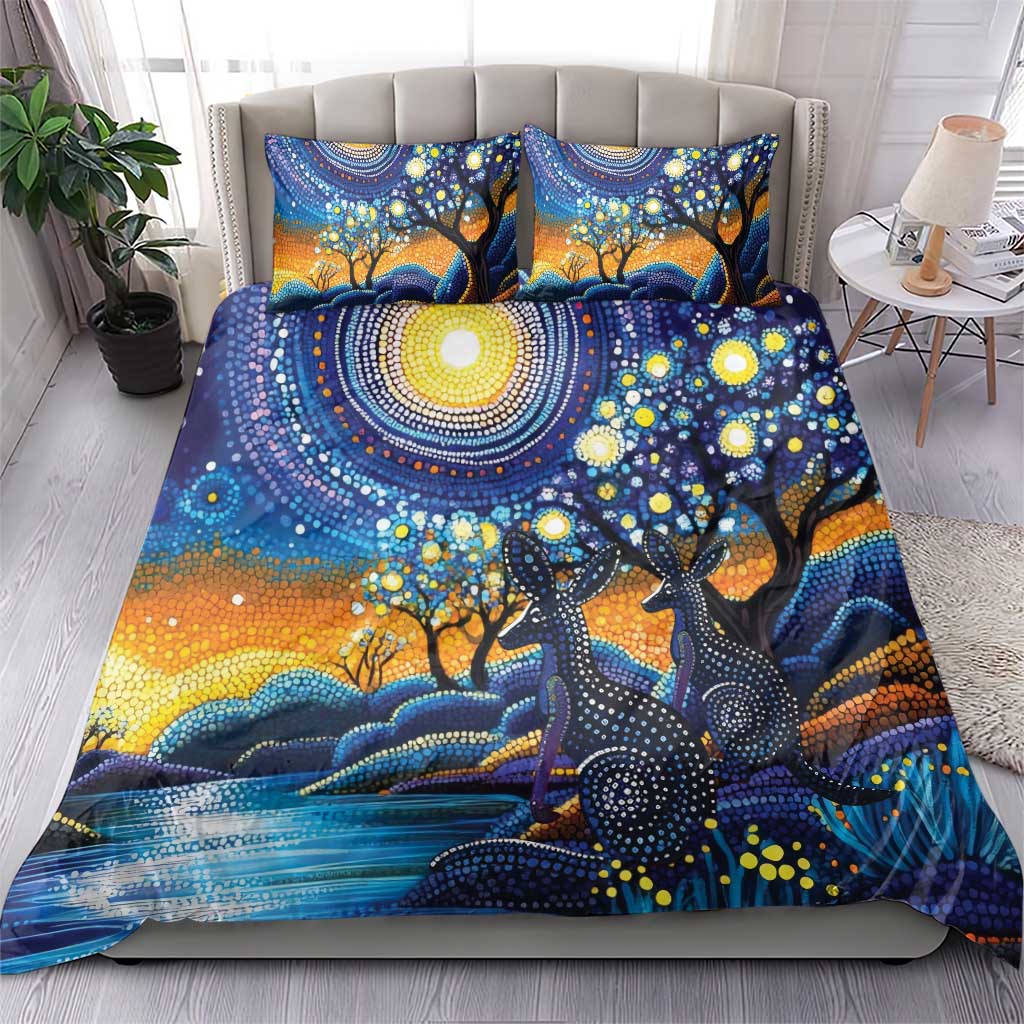 Australian Night Sky Landscape Bedding Set Aboriginal Dreamtime Story