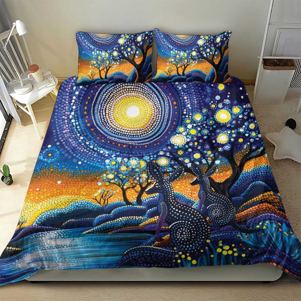 Australian Night Sky Landscape Bedding Set Aboriginal Dreamtime Story