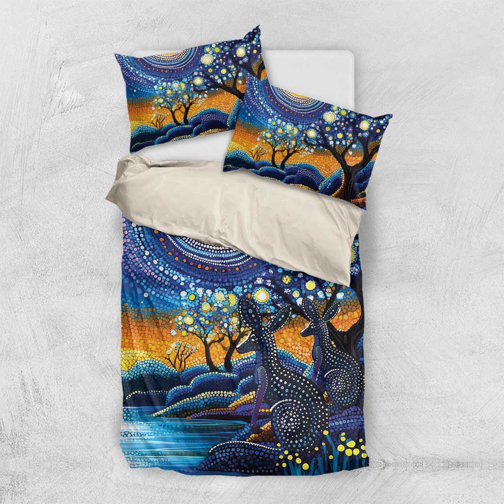 Australian Night Sky Landscape Bedding Set Aboriginal Dreamtime Story