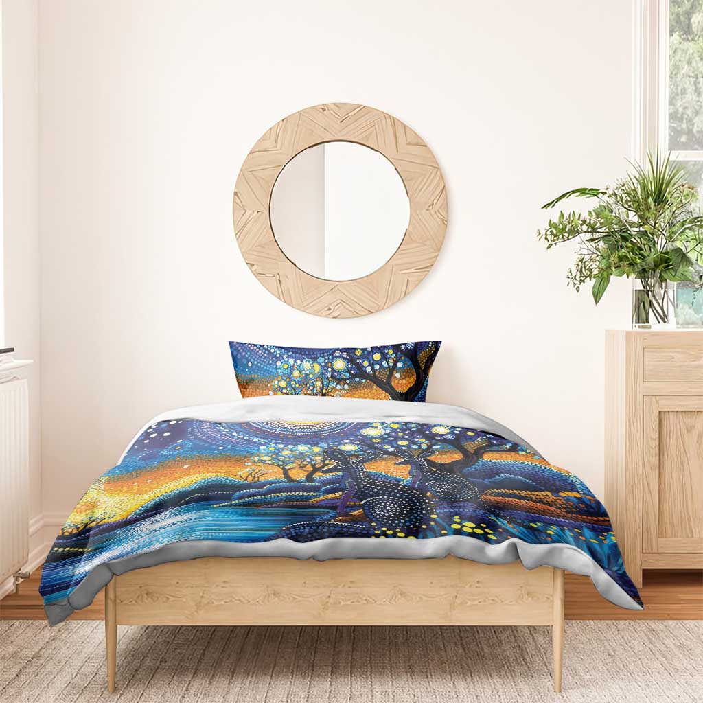 Australian Night Sky Landscape Bedding Set Aboriginal Dreamtime Story