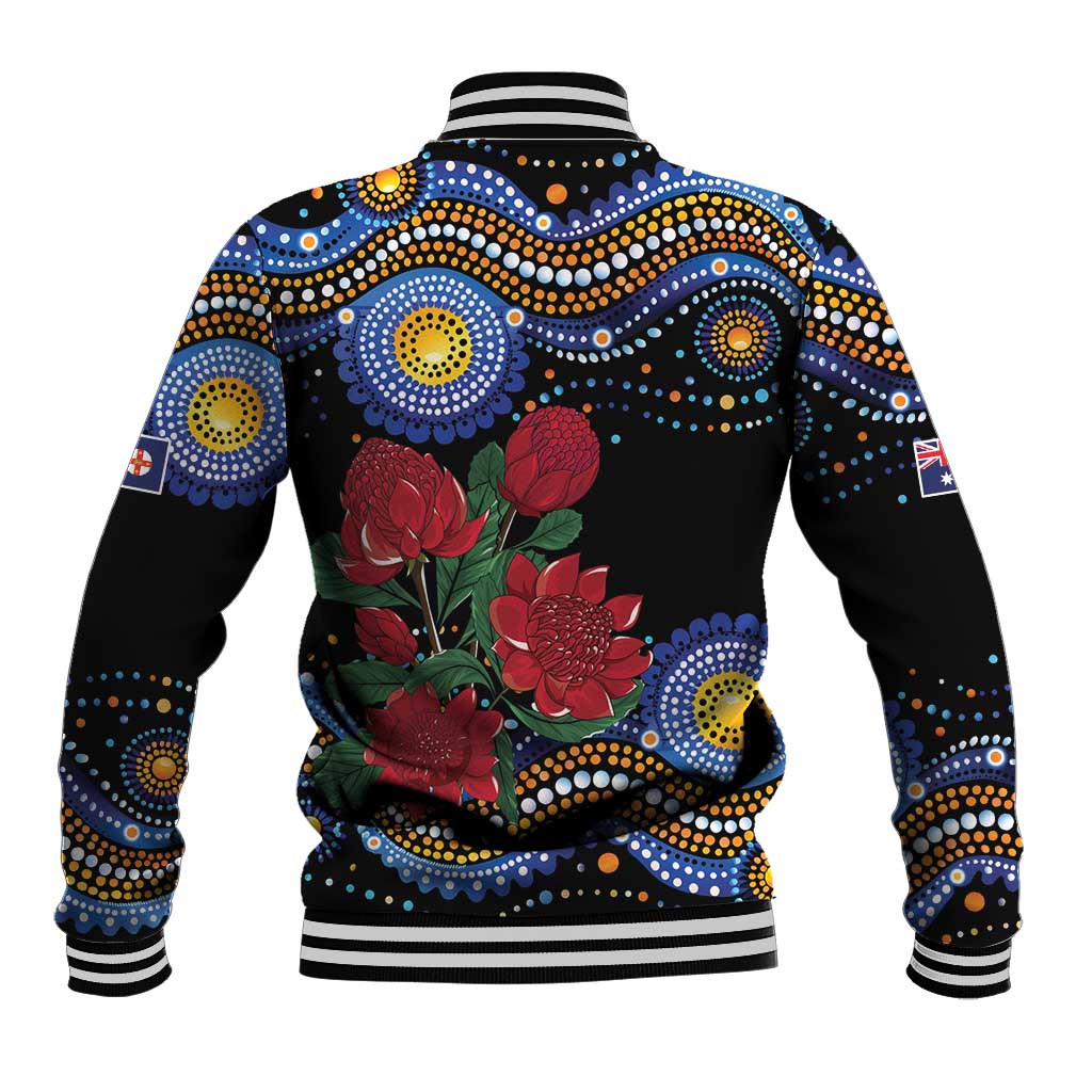 Australia New South Wales Waratahs Baseball Jacket Aboriginal Dot Art