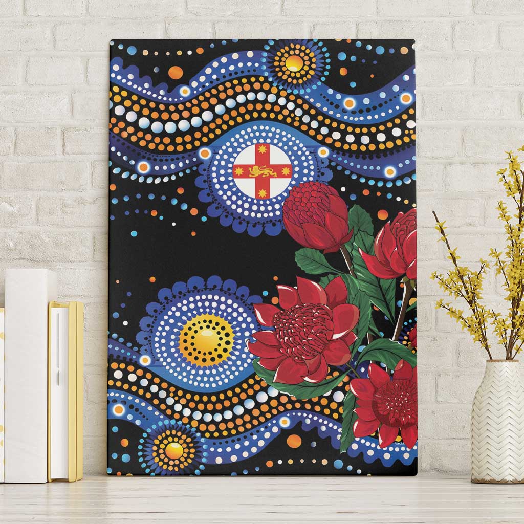 Australia New South Wales Waratahs Canvas Wall Art Aboriginal Dot Art