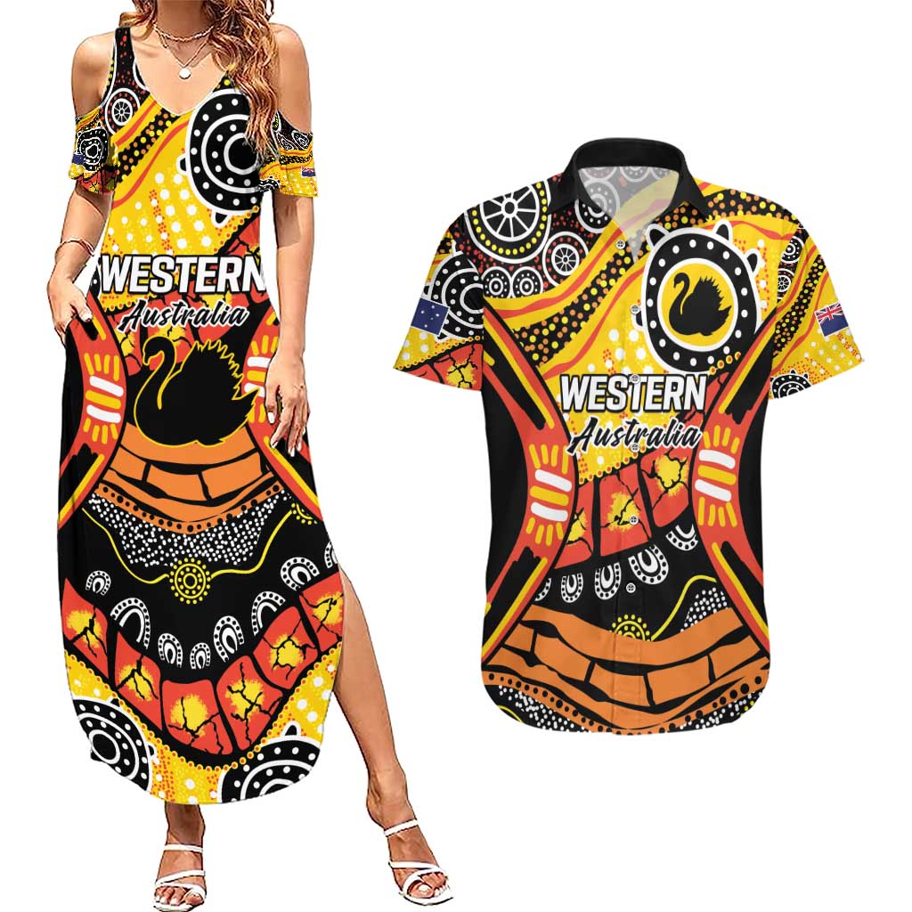 Western Australia Golden State Couples Matching Summer Maxi Dress and Hawaiian Shirt