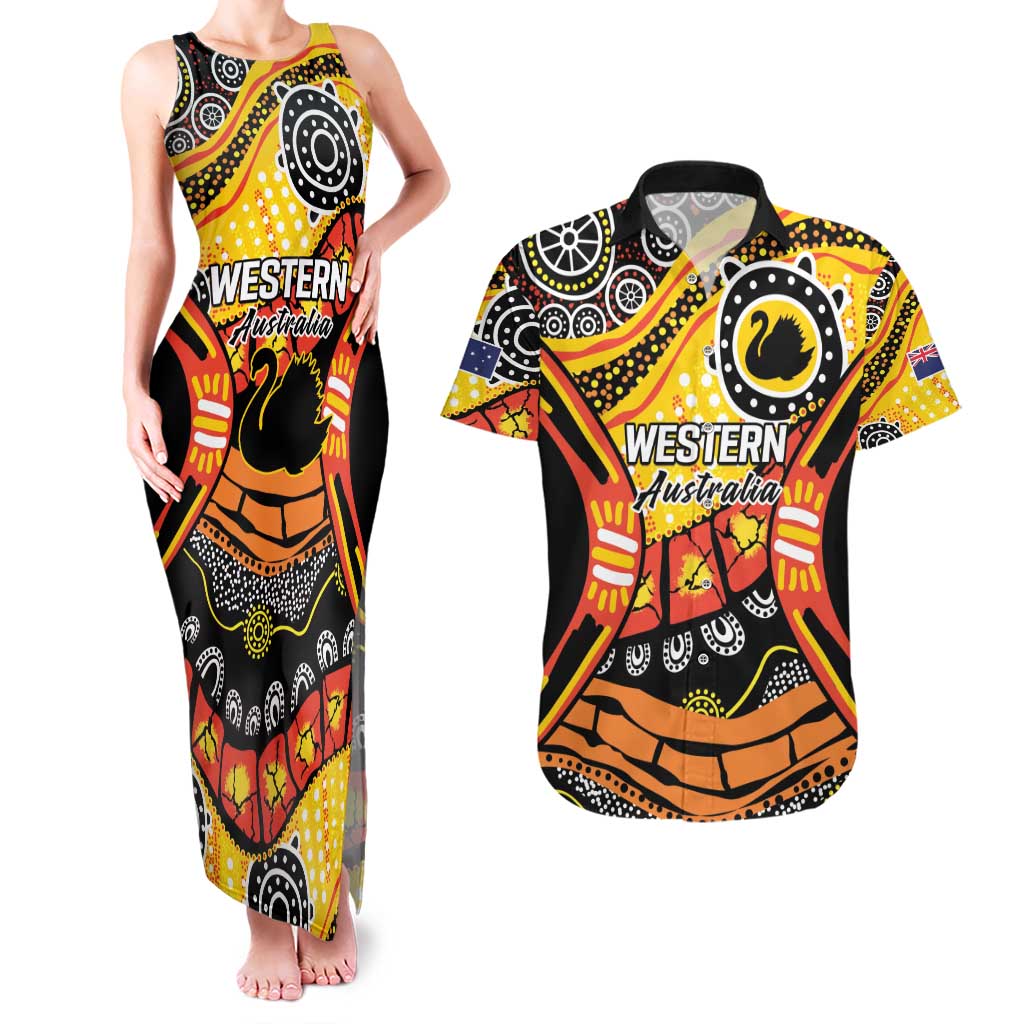 Western Australia Golden State Couples Matching Tank Maxi Dress and Hawaiian Shirt