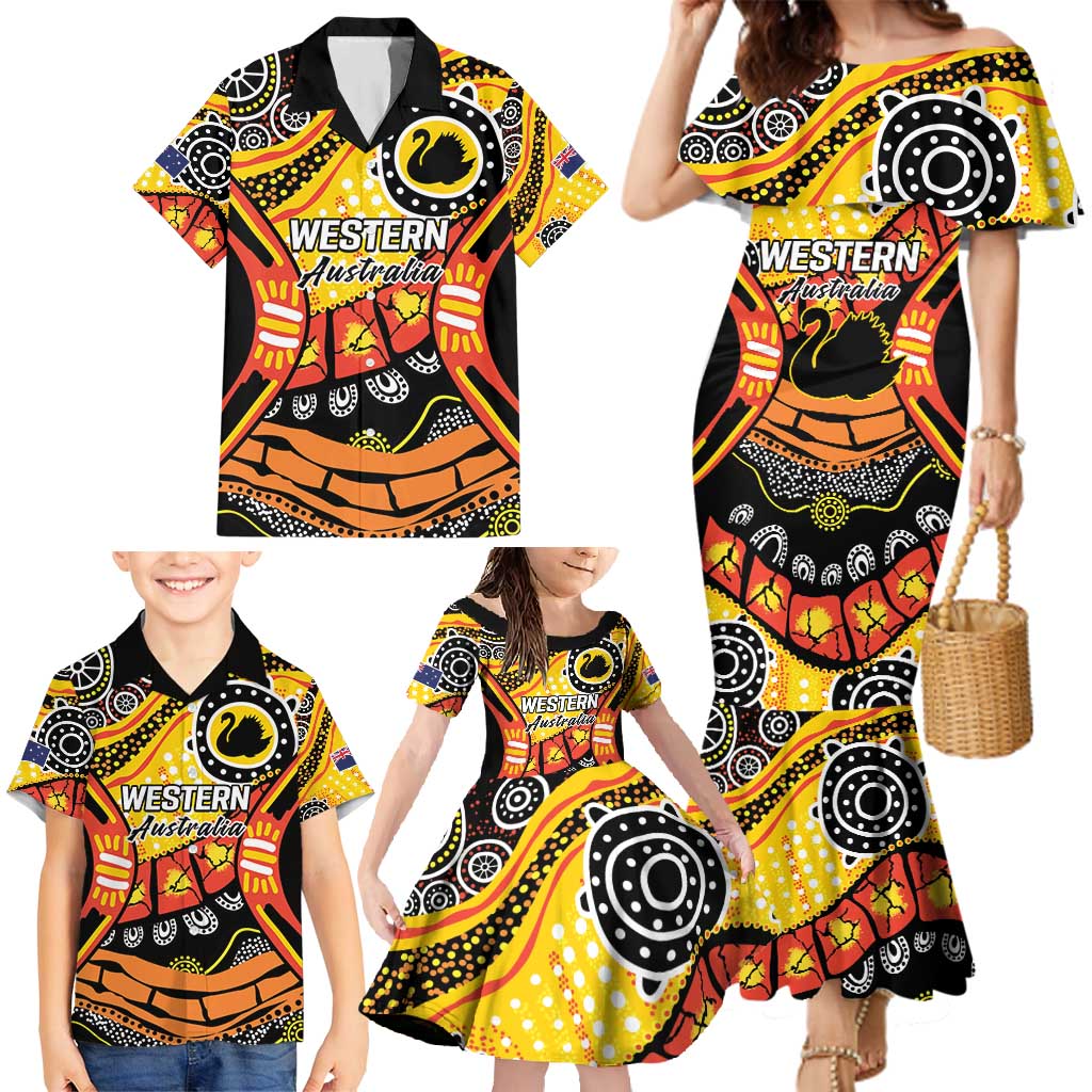 Western Australia Golden State Family Matching Mermaid Dress and Hawaiian Shirt