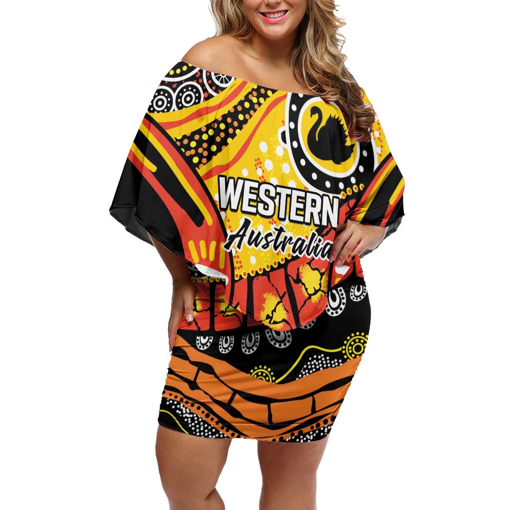 Western Australia Golden State Family Matching Off Shoulder Short Dress and Hawaiian Shirt