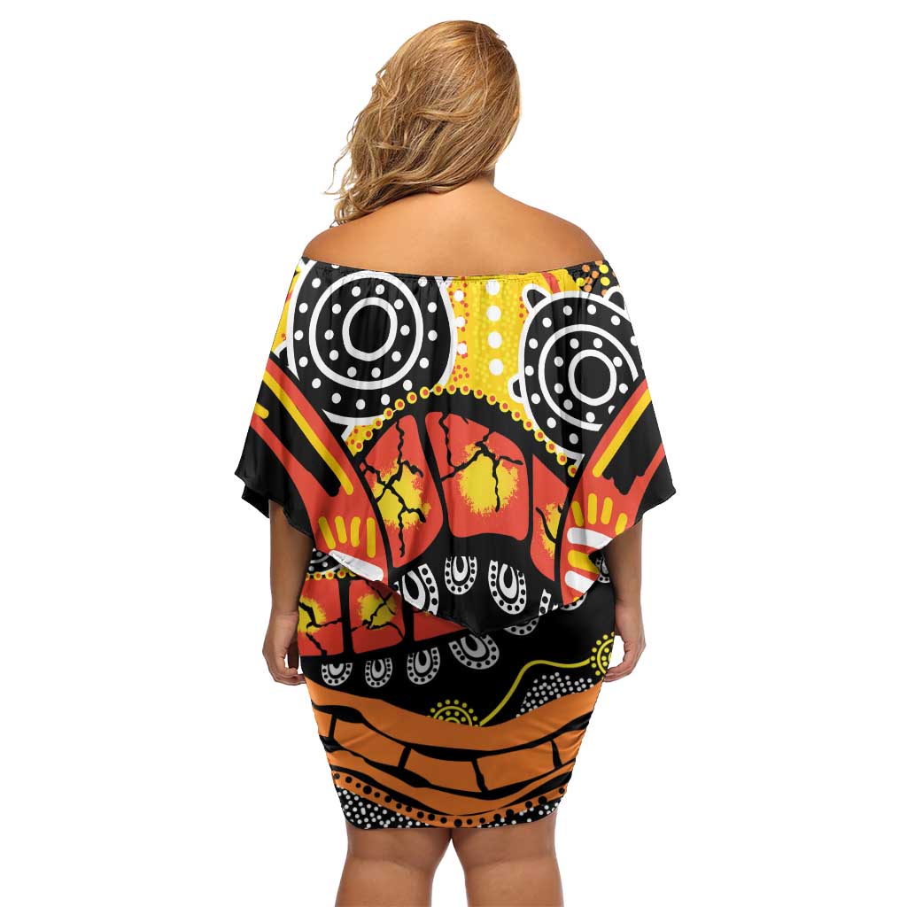 Western Australia Golden State Family Matching Off Shoulder Short Dress and Hawaiian Shirt