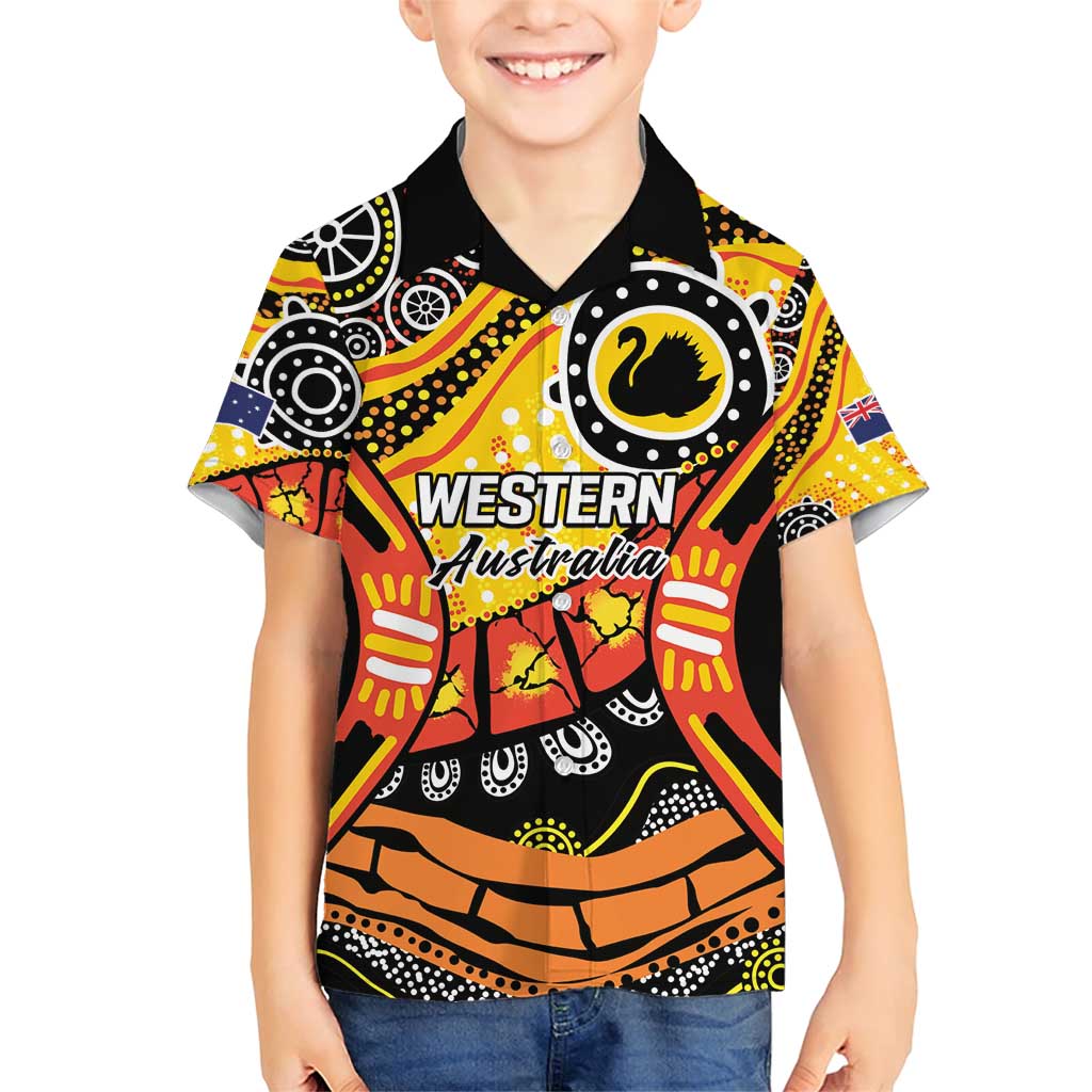 Western Australia Golden State Family Matching Short Sleeve Bodycon Dress and Hawaiian Shirt