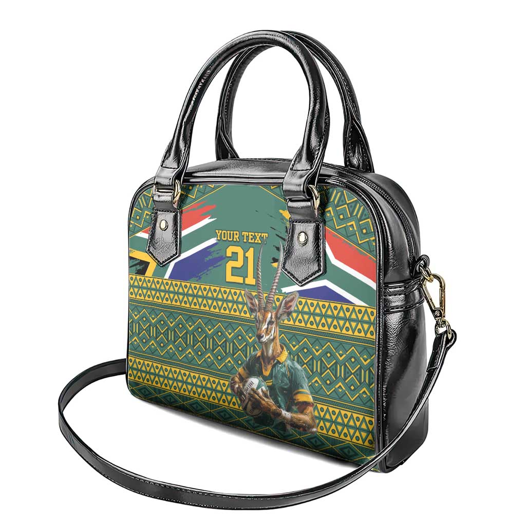 Custom South Africa Rugby Bokke Mascot Shoulder Handbag With Flag Style