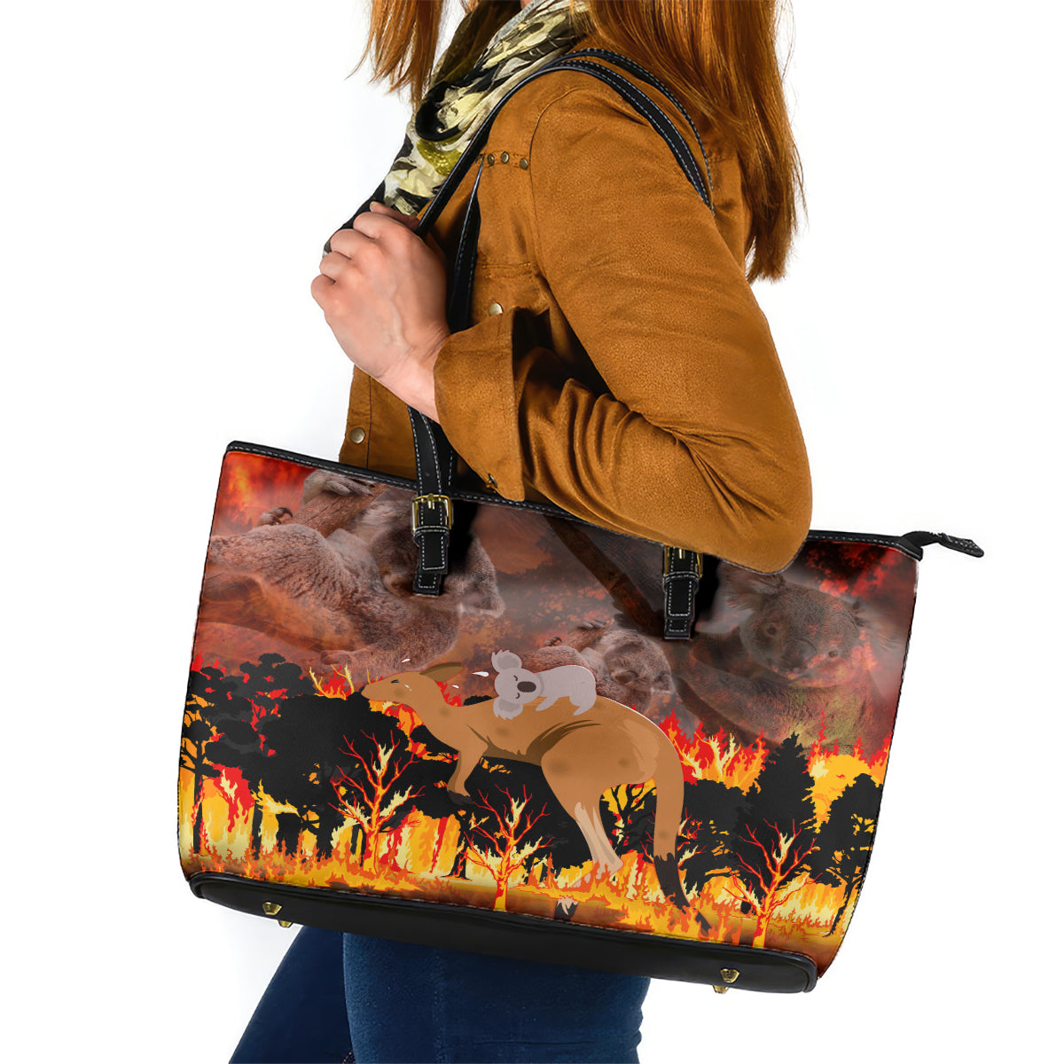 save-wildlife-australia-leather-tote-bag-bushfire-awareness