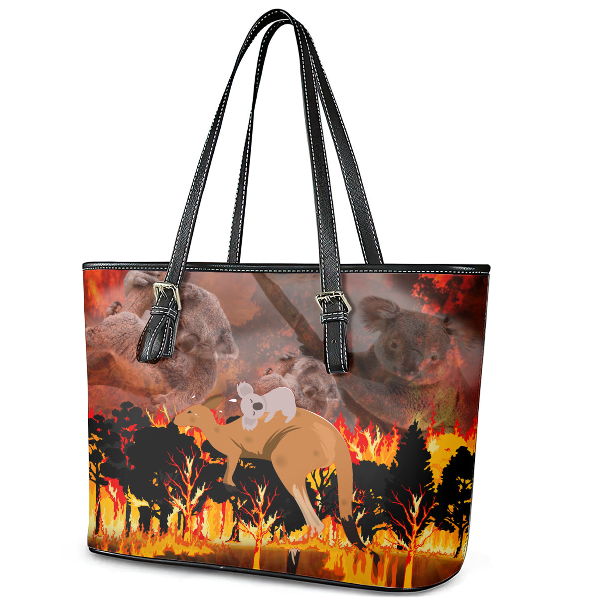 save-wildlife-australia-leather-tote-bag-bushfire-awareness