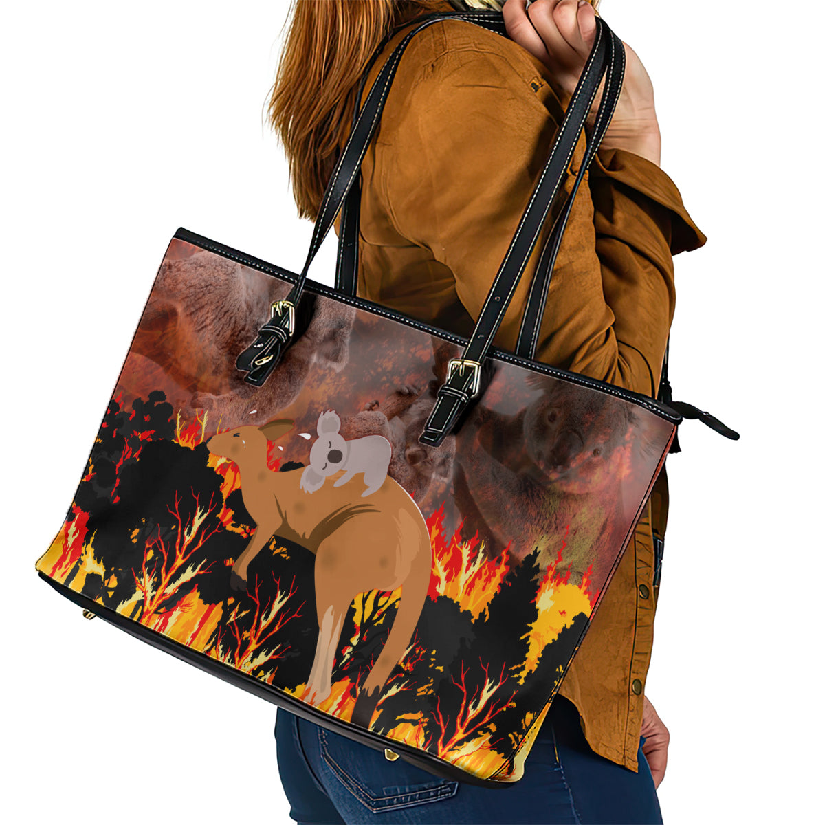 save-wildlife-australia-leather-tote-bag-bushfire-awareness