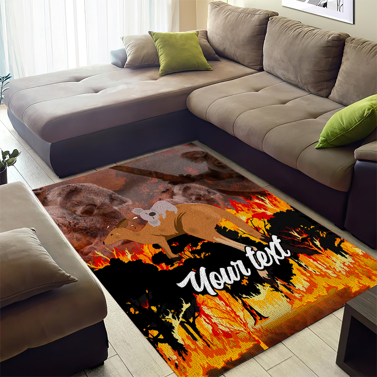 personalised-save-wildlife-australia-area-rug-bushfire-awareness