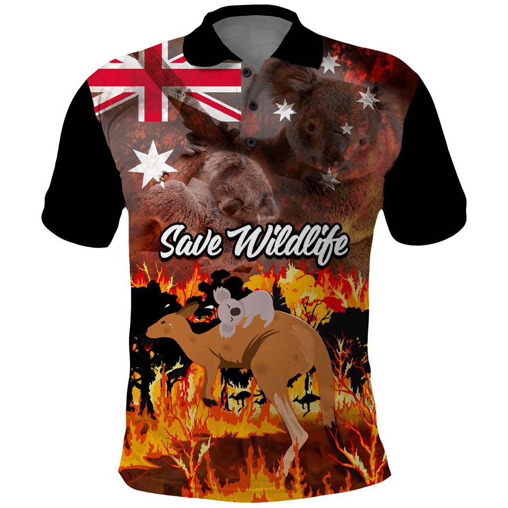 personalised-save-wildlife-australia-polo-shirt-bushfire-awareness