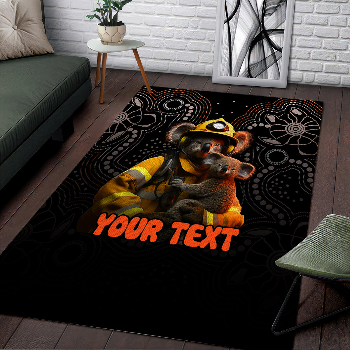 personalised-paws-for-australia-area-rug-bushfire-awareness-indigenous-aboriginal