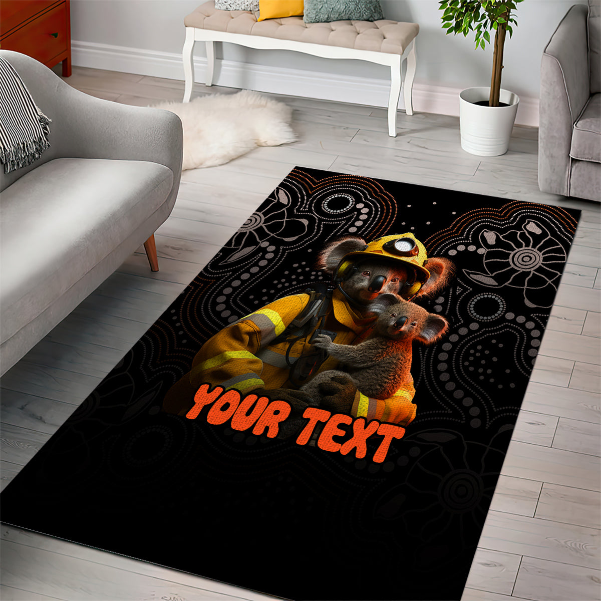 personalised-paws-for-australia-area-rug-bushfire-awareness-indigenous-aboriginal