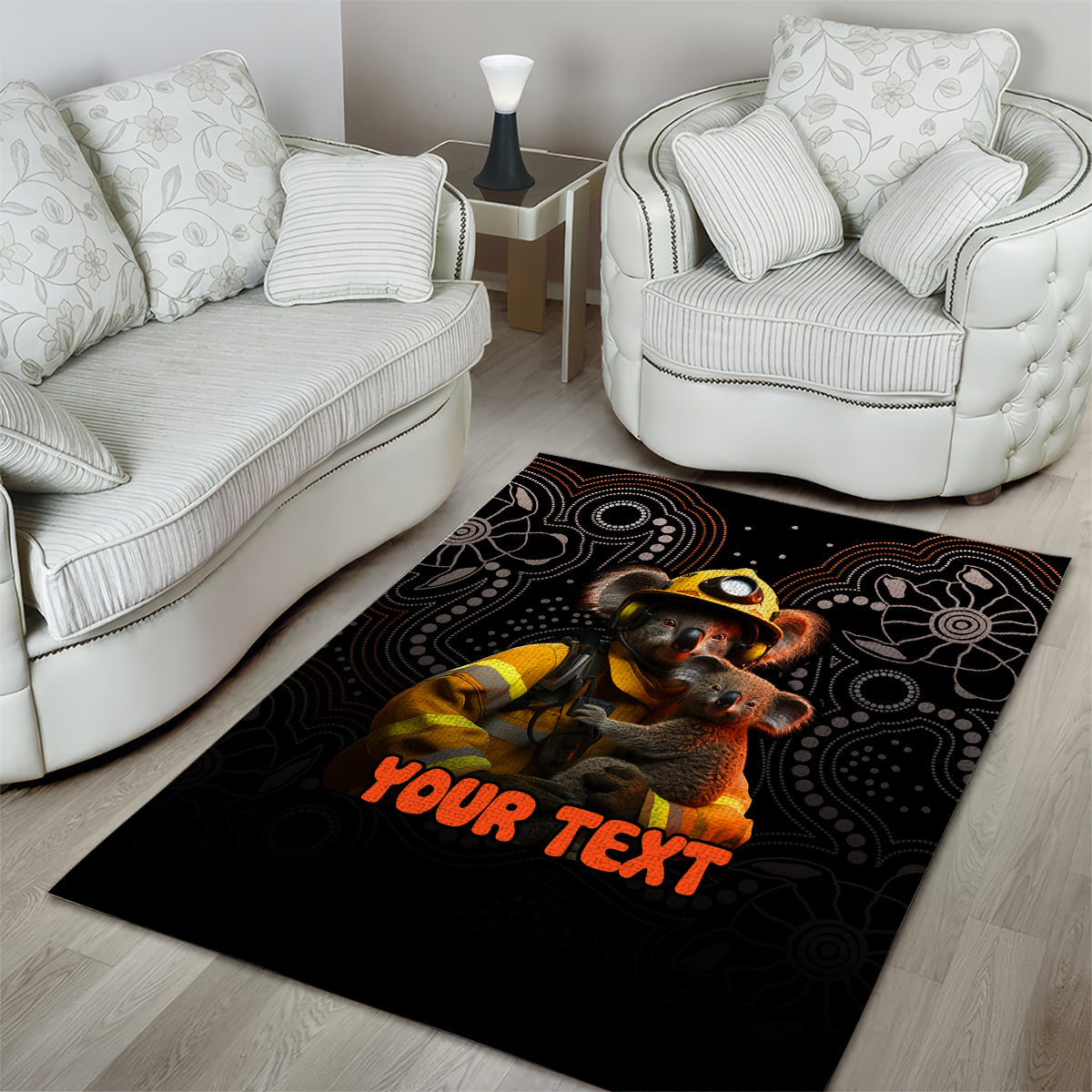 personalised-paws-for-australia-area-rug-bushfire-awareness-indigenous-aboriginal