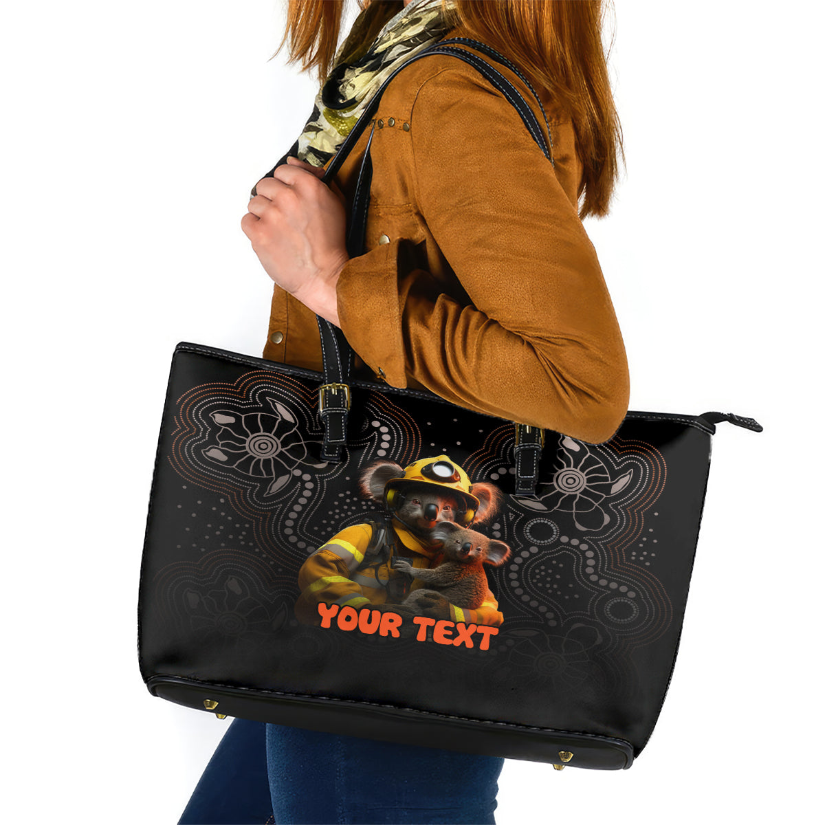 personalised-paws-for-australia-leather-tote-bag-bushfire-awareness-indigenous-aboriginal