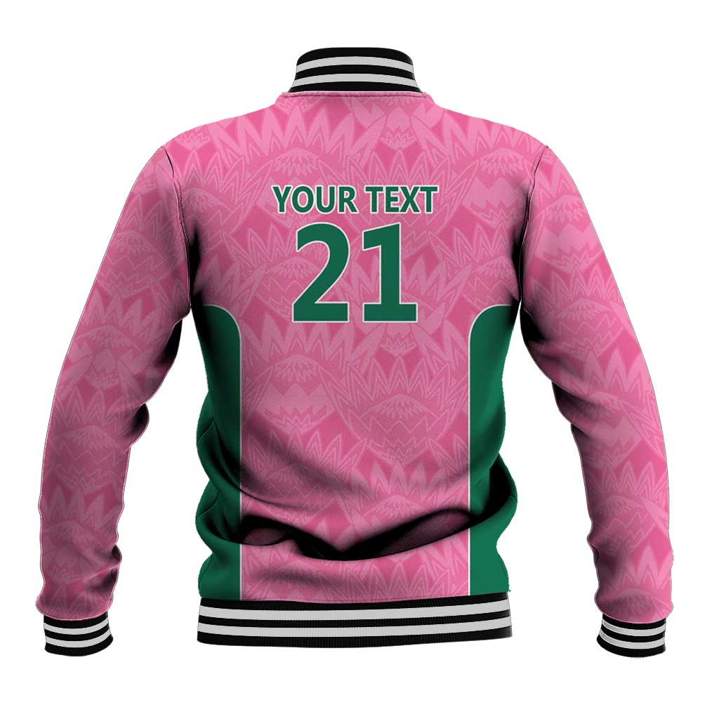 Pink South Africa Cricket Custom Baseball Jacket Proteas Be Way Pink