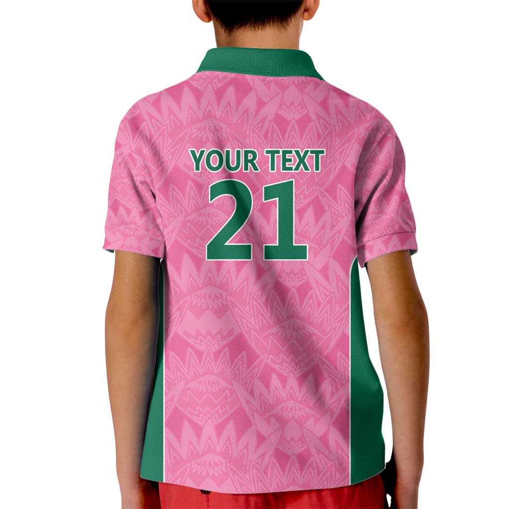 Pink South Africa Cricket Custom Kid Polo Shirt Proteas Be Way Pink