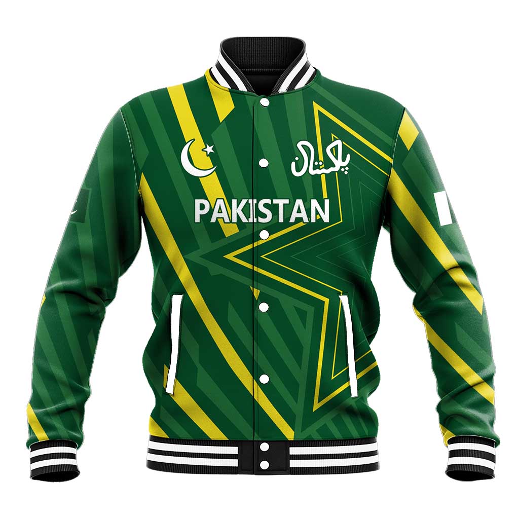 Pakistan Cricket Custom Baseball Jacket Shaheen Falcon Go Champions