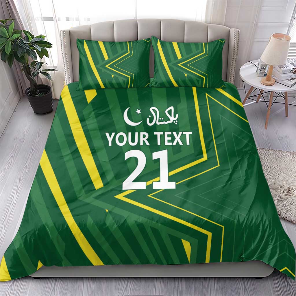 Pakistan Cricket Custom Bedding Set Shaheen Falcon Go Champions