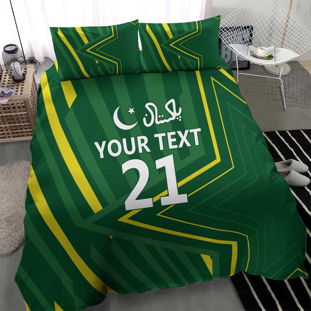 Pakistan Cricket Custom Bedding Set Shaheen Falcon Go Champions