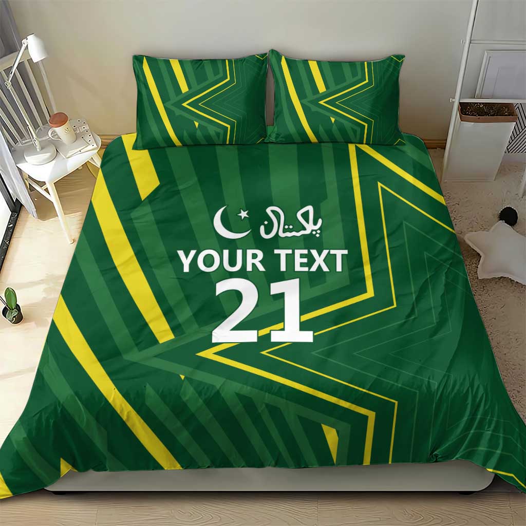 Pakistan Cricket Custom Bedding Set Shaheen Falcon Go Champions