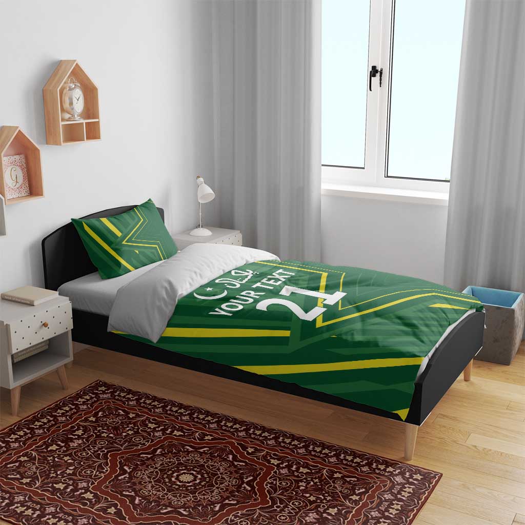 Pakistan Cricket Custom Bedding Set Shaheen Falcon Go Champions