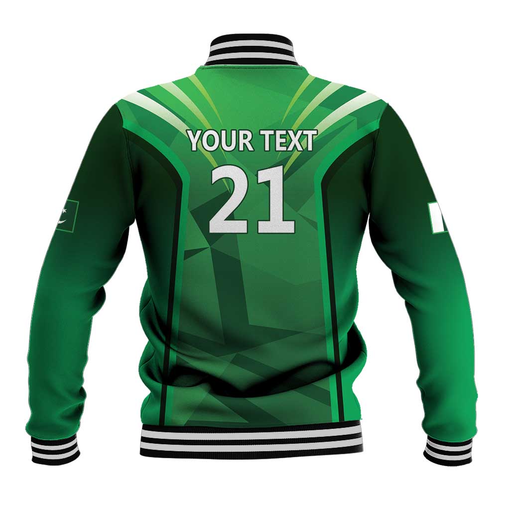 Pakistan Cricket Custom Baseball Jacket The Green Shirts with Sporty Pattern