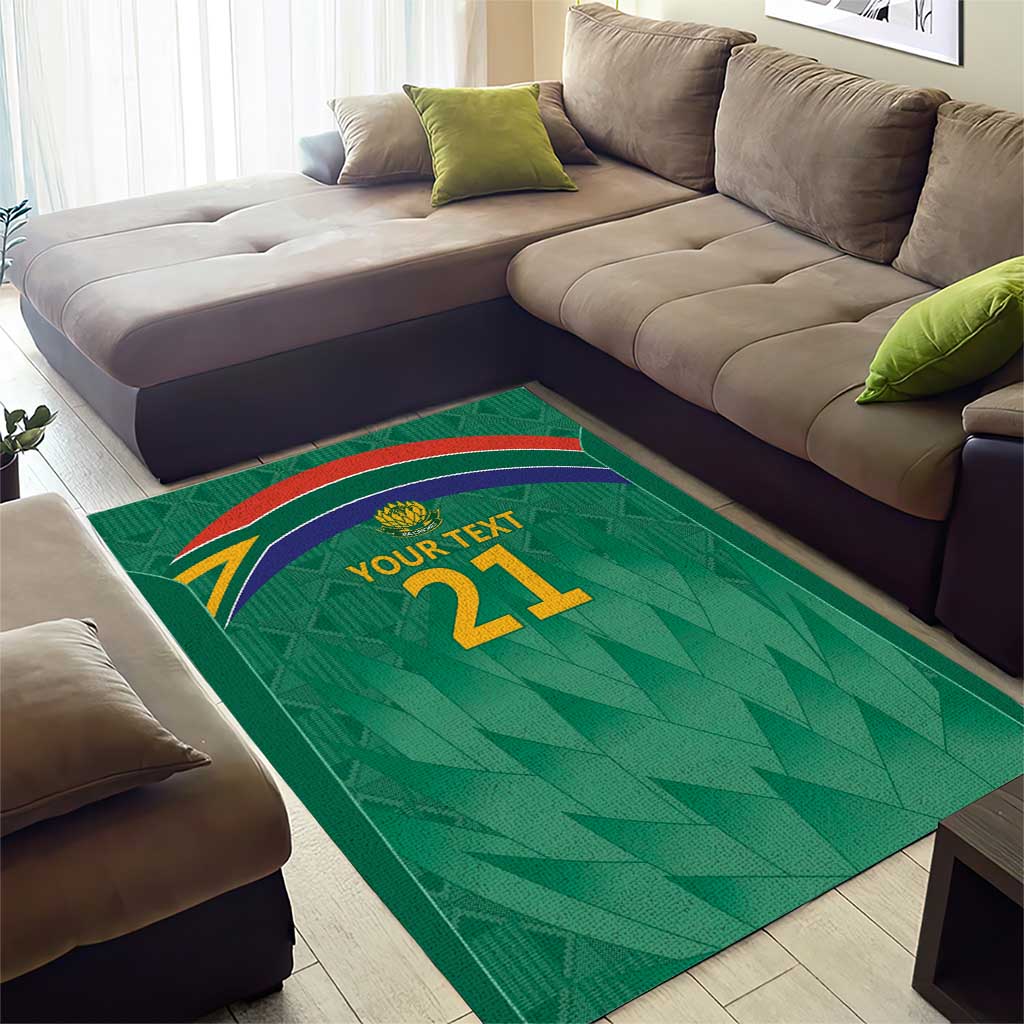 South Africa Cricket Custom Area Rug Proteas Green