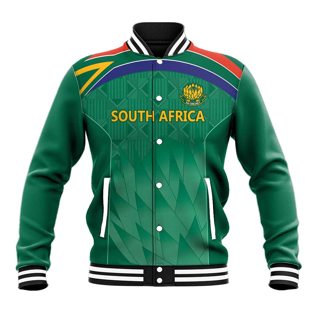 South Africa Cricket Custom Baseball Jacket Proteas Green