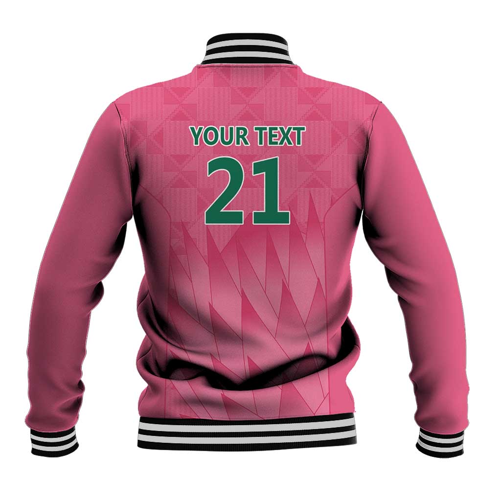 South Africa Cricket Custom Baseball Jacket Proteas Pink